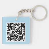 Dolfijn Lotus Bloemen Kersenbloesem QR-code Sleutelhanger (Achterkant)