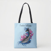 Dolfijn Lotus Bloemen Kersenbloesem Tote Bag (Voorkant)