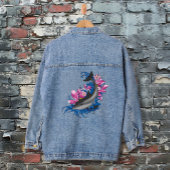 Dolfijn Lotusbloemen Kersenbloesem Denim Jacket