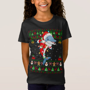 Dolfijn Lover Xmas Matching Santa Ugly Dolphin Chr T-shirt
