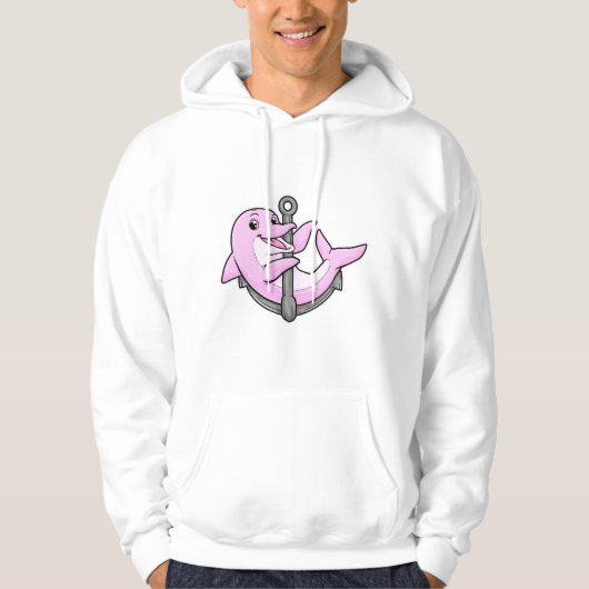 Dolfijn met Anchor Hoodie (Voorkant)