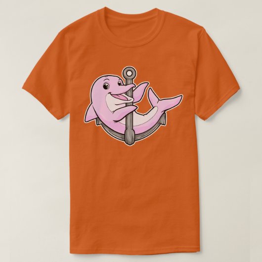 Dolfijn met Anchor T-shirt (Design voorkant)
