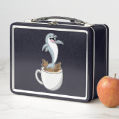 Dolfijn met beker koffie (In situ)