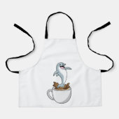 Dolfijn met beker koffie schort (Voorkant)