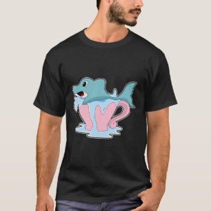 Dolfijn met beker water.PNG T-shirt