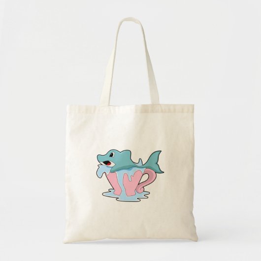 Dolfijn met beker water.PNG Tote Bag (Voorkant)