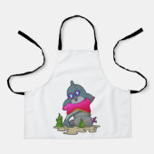 Dolfijn met bril schort (Voorkant)