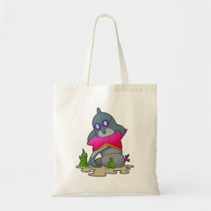 Dolfijn met bril tote bag