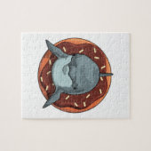 Dolfijn met Donut Legpuzzel (Horizontaal)