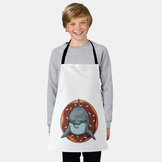 Dolfijn met Donut Schort (Gedragen)