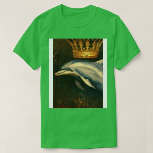 Dolfijn met een kroon t-shirt (Design voorkant)