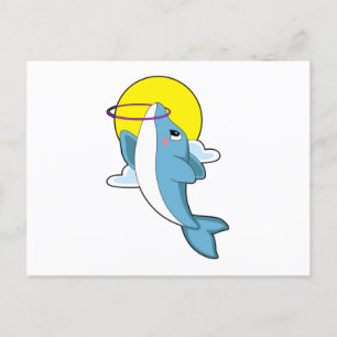 Dolfijn met Fitness-banden Briefkaart
