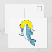 Dolfijn met Fitness-banden Briefkaart (Voorkant / Achterkant)