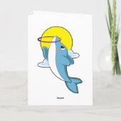 Dolfijn met fitnessbanden kaart (Achterkant)