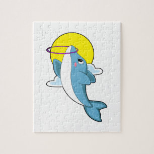 Dolfijn met fitnessbanden legpuzzel