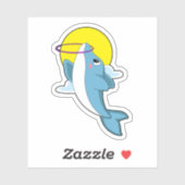 Dolfijn met fitnessbanden sticker (Vel)