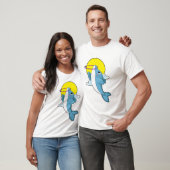 Dolfijn met fitnessbanden t-shirt (Unisex)