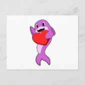 Dolfijn met Hart Briefkaart (Voorkant)