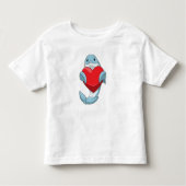 Dolfijn met hart kinder shirts (Voorkant)