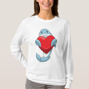 Dolfijn met hart t-shirt