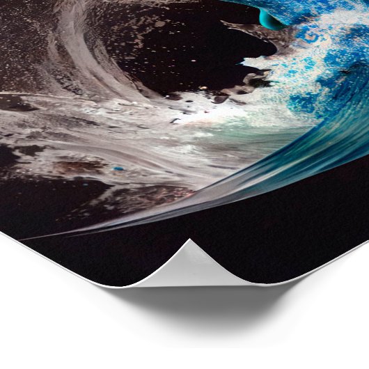 Dolfijn met kleuren - AI Poster (Hoek)