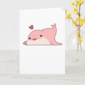 Dolfijn met liefde in het hart kaart (Gele Bloem)