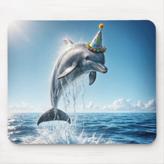 Dolfijn met party Pet Muismat (Voorkant)