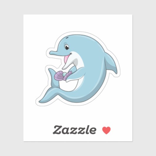 Dolfijn met Pearl Sticker (Vel)