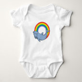 Dolfijn met regenboog romper (Voorkant)