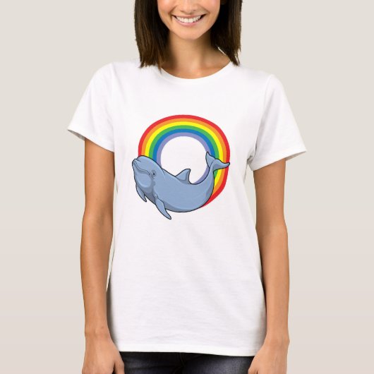 Dolfijn met regenboog t-shirt (Voorkant)