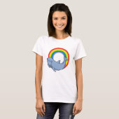 Dolfijn met regenboog t-shirt (Voorkant volledig)
