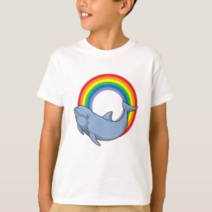 Dolfijn met regenboog t-shirt