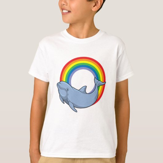 Dolfijn met regenboog t-shirt (Voorkant)