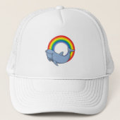 Dolfijn met regenboog trucker pet (Voorkant)