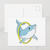 Dolfijn met Ring Briefkaart (Voorkant / Achterkant)