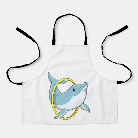 Dolfijn met ringing schort (Voorkant)