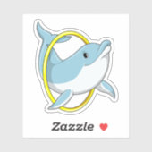 Dolfijn met ringing sticker (Vel)