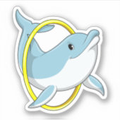 Dolfijn met ringing sticker (Voorkant)