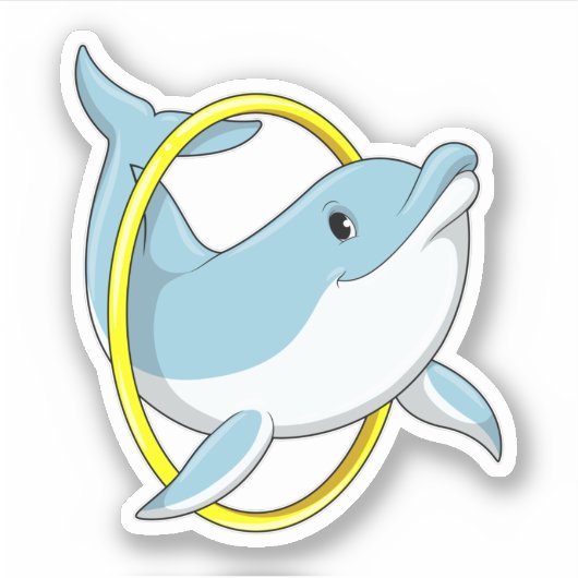 Dolfijn met ringing sticker (Voorkant)