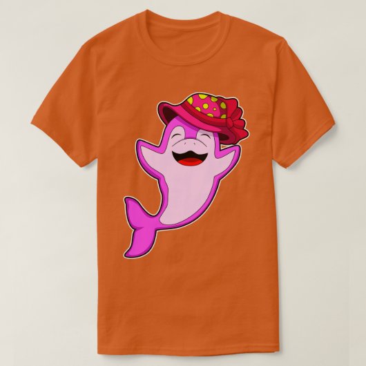 Dolfijn met rood Pet T-shirt (Design voorkant)