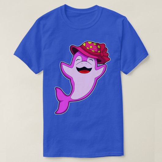 Dolfijn met rood Pet T-shirt (Design voorkant)