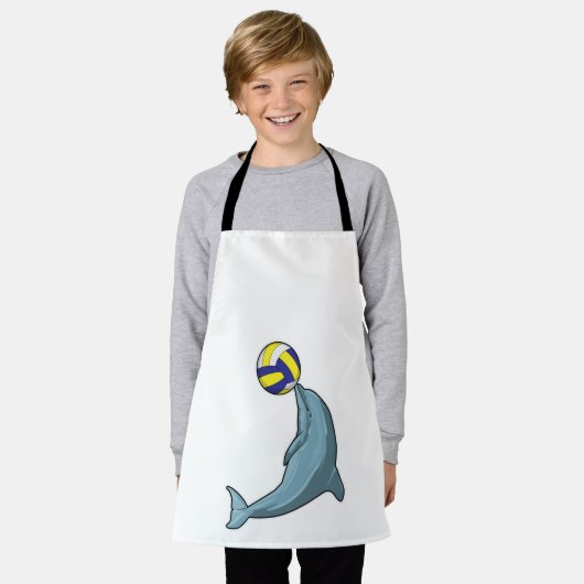 Dolfijn met Volleyball Schort (Gedragen)