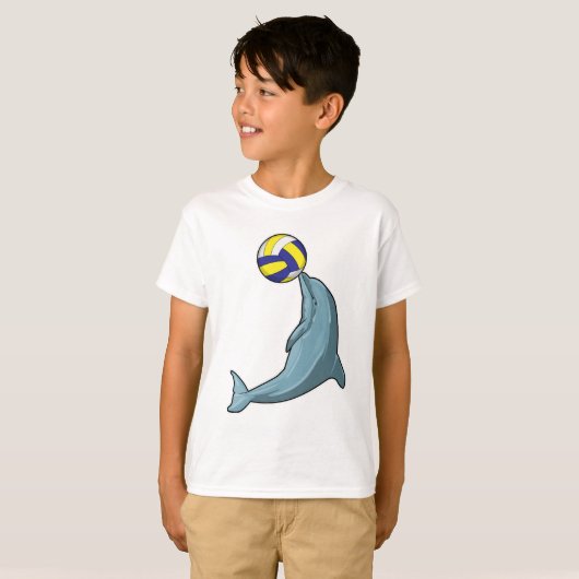 Dolfijn met Volleyball T-shirt (Voorkant volledig)