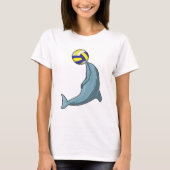 Dolfijn met Volleyball T-shirt (Voorkant)