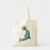 Dolfijn met Volleyball Tote Bag (Voorkant)