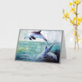 Dolfijn met Vriendschap Quote Card Kaart (Gele Bloem)