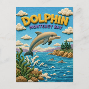 Dolfijn Monterey Bay Modern KlayKoo Briefkaart