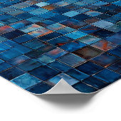 Dolfijn Mozaïek Kunst Poster (Hoek)