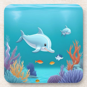 🐬 Dolfijn Oceaan Decor Voor Kust Drinktafels 🌊 Bier Onderzetter