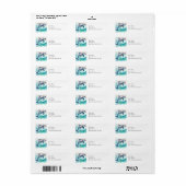 Dolfijn Onder de Zee Kuststrand Etiket (Full Sheet)